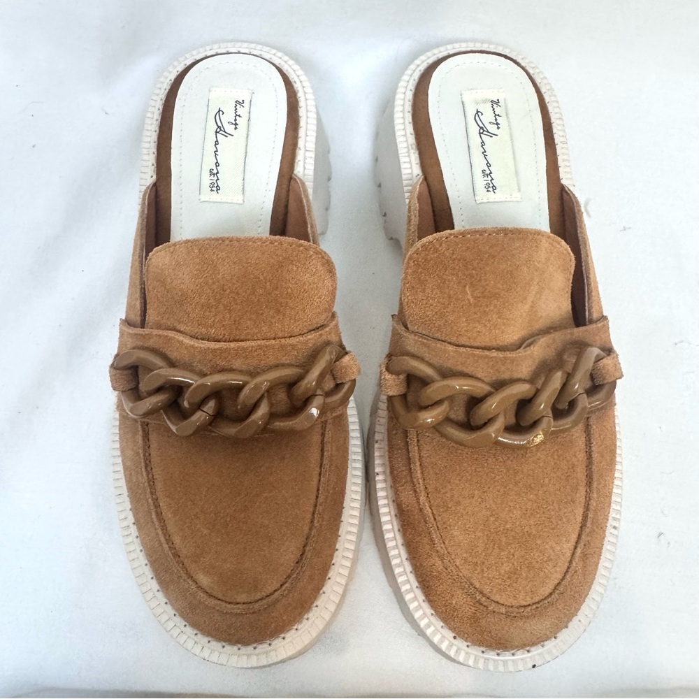 Tan Suede Chunky Loafers 8